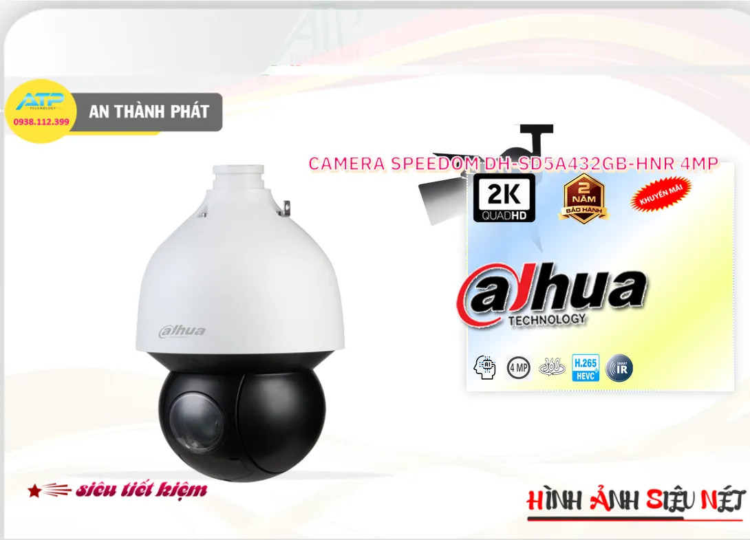 Camera DH-SD5A432GB-HNR Speedom 4MP Dahua,Chất Lượng DH-SD5A432GB-HNR,DH-SD5A432GB-HNR Công Nghệ Mới, Cấp Nguồ Qua Dây